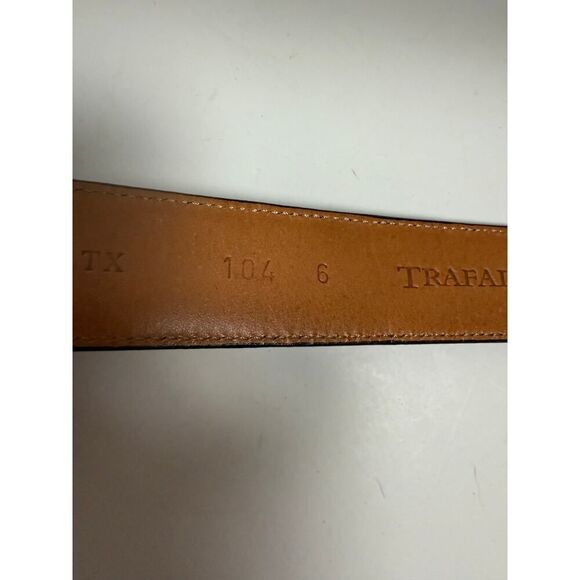 Trafalgar Black Burundi French Calf Croc Embossed Leather Belt Sz. 38 - Picture 5 of 6